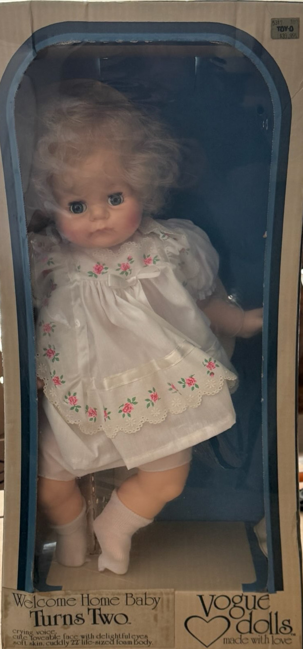 Vintage 1979 Vogue Welcome Home Baby Turns Two 22" Doll NRFB